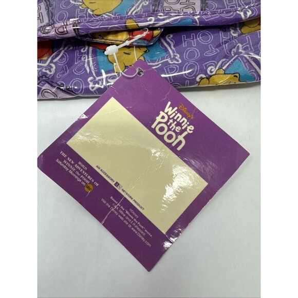 NEW Vintage Winnie The Pooh Foldable Accessory Toiletry Travel Bag Disney Purple - Picture 3 of 9